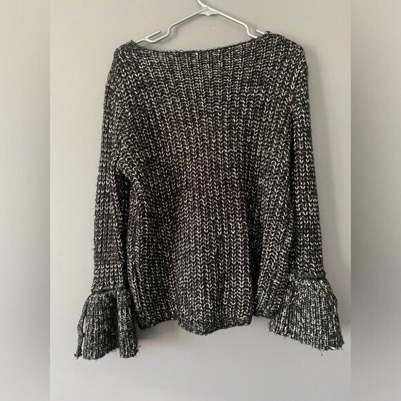 Witchy Goth Y2K Chunky Knit Dramatic Bell Sleeves Cottagecore Goth - Picture 9 of 13